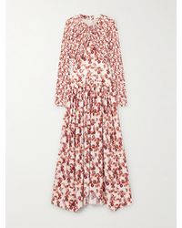 Isabel Marant - Galina Asymmetrisches Maxikleid Aus Bedrucktem Stretch-Jersey Mit Raffungen Und Überschlag - Lyst