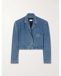 Magda Butrym - Cropped Denim Blazer - Lyst