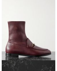 Gucci - Jordaan Horsebit-Detailed Leather Ankle Boots - Lyst