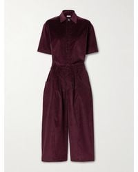 Rivet Utility - New Yorker Cropped Cotton-Blend Corduroy Jumpsuit - Lyst