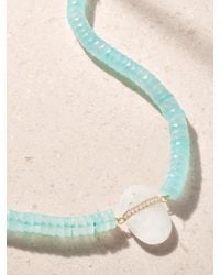 JIA JIA - 14-Karat, Chalcedony Moonstone And Diamond Beaded Necklace - Lyst
