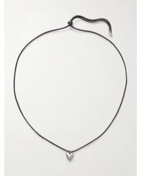 Jennifer Fisher - Puffy Heart-Plated And Leather Choker - Lyst