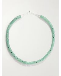 LIE STUDIO - The Sadie Sterling Aventurine Beaded Necklace - Lyst