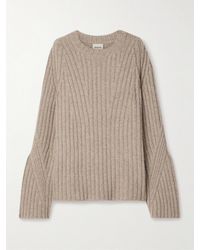 KHAITE - Calvin Gerippter Kaschmirpullover - Lyst