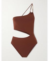 Eres - Trésor Ecume Asymmetrischer Badeanzug Mit Cut-Out Und Verzierungen - Lyst