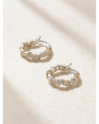 Yvonne Léon - 18-Karat And Diamond Hoop Earrings - Lyst