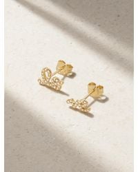 Sydney Evan - Love 14-Karat Diamond Earrings - Lyst
