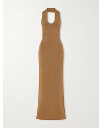 KHAITE - Mahi Knitted Halterneck Maxi Dress - Lyst
