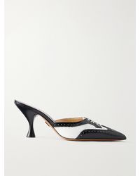 Thom Browne - 75 Two-Tone Lace-Up Patent-Leather Pumps - Lyst