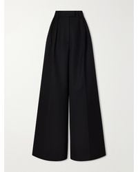 Anine Bing - Lou Pleated Woven Wide-Leg Pants - Lyst
