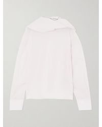 Carven - Scarf-Detailed Voile Blouse - Lyst