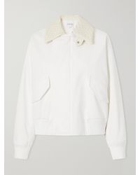 Bottega Veneta - Intrecciato Leather-Trimmed Cotton Jacket - Lyst