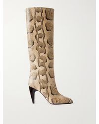 Isabel Marant - Jany 100 Snake-Effect Leather Knee Boots - Lyst