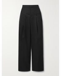 Isabel Marant - Staya Straight-Leg Wool-Twill Pants - Lyst