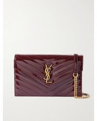Saint Laurent - Cassandre Envelope Matelassé Patent-Leather Shoulder Bag - Lyst