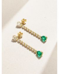 Anita Ko - 18-Karat, Diamond And Emerald Earrings - Lyst