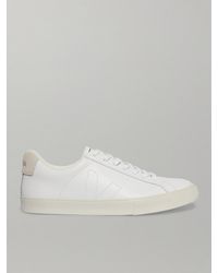 Veja - Esplar Logo-embossed Low-top Leather And Canvas Trainers - Lyst