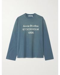 Acne Studios - Printed Organic Cotton And Hemp-Blend Jersey T-Shirt - Lyst