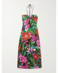 FARM Rio - Robe Midi Dos Nu En Coton Biologique À Imprimé Fleuri Jardin De Rêve - Lyst