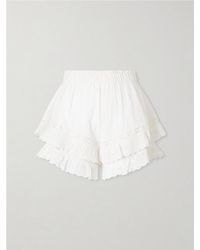 Sea - Eliza Embroidered Cotton-Blend Shorts - Lyst
