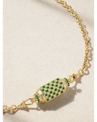 Marie Lichtenberg - Check Locket 18-Karat, Emerald And Diamond Necklace - Lyst
