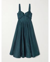Zimmermann - Rebellion Linen And Silk-Blend Bustier Midi Dress - Lyst