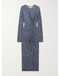Isabel Marant - Jelina Midikleid Aus Bedrucktem Stretch-Jersey Mit Raffung - Lyst