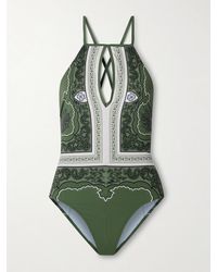 La DoubleJ - Fonda Cutout Printed Swimsuit - Lyst
