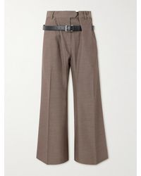 Acne Studios - Hose Mit Weitem Bein Aus Wolle Mit Falten - Lyst