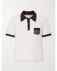 Acne Studios - Color-Block Lyocell And Wool-Blend Jersey Polo Shirt - Lyst