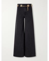 Cult Gaia - Sydney Embellished Low-Rise Flared Jeans - Lyst