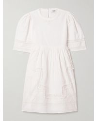 Sea - Lilith Crochet-Trimmed Cotton-Voile Mini Dress - Lyst