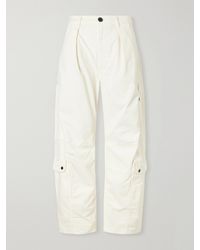 Citizens of Humanity - Flight Pleated Organic Cotton-Blend Twill Barrel-Leg Pants - Lyst