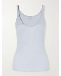 Gabriela Hearst - Cinxia Ribbed Cashmere, Silk And Hemp-Blend Tank - Lyst