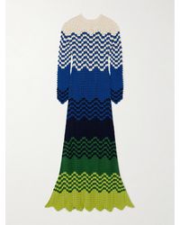 Escvdo - Net Sustain Musa Striped Crocheted Cotton Maxi Dress - Lyst