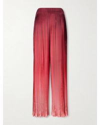 ‎Dima Ayad - Ombré Plissé-Taffeta Wide-Leg Pants - Lyst