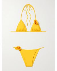Maygel Coronel - Gola Appliquéd Triangle Halteneck Bikini - Lyst