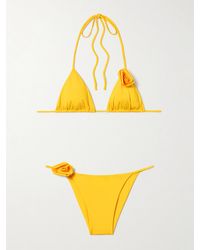 Maygel Coronel - Gola Triangel-Bikini Mit Neckholder Und Applikationen - Lyst