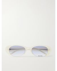 Miu Miu - Round-Frame Acetate Sunglasses - Lyst