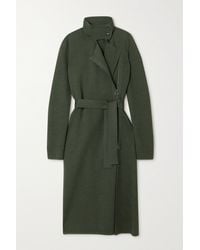 Akris Belted Virgin Wool-blend Coat - Grey