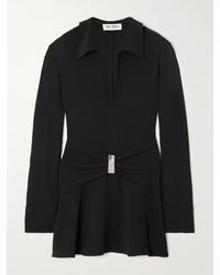 The Attico - Minikleid Aus Crêpe Mit Verzierung Und Raffungen - Lyst