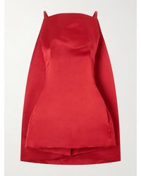 Givenchy - Cape-Effect Silk-Satin Mini Dress - Lyst