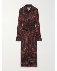 Altuzarra - Claudia Ruched Printed Stretch-Jersey Midi Shirt Dress - Lyst