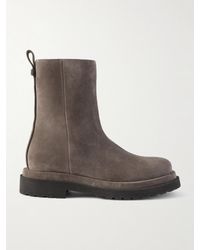 Brunello Cucinelli - Bead-Embellished Suede Ankle Boots - Lyst