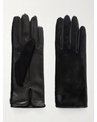 Nour Hammour - Calf Hair And Leather Gloves - Lyst