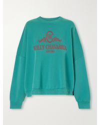 Willy Chavarria - Chavantino Logo-Embroidered Cotton-Jersey Sweatshirt - Lyst