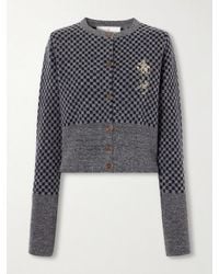 Vivienne Westwood - Checkmate Logo-Embroidered Alpaca, Cotton And Wool-Blend Cardigan - Lyst