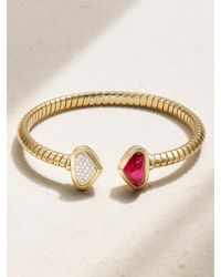 Marina B - Trisolina Castagna 18-Karat, Diamond And Rubellite Bracelet - Lyst
