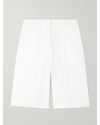 TOTEME - Cotton And Linen-Blend Shorts - Lyst