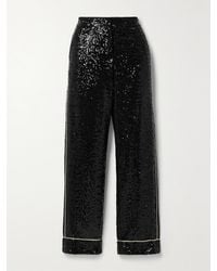 In the mood for love - Loren Hose Mit Geradem Bein Aus Tüll Mit Pailletten - Lyst